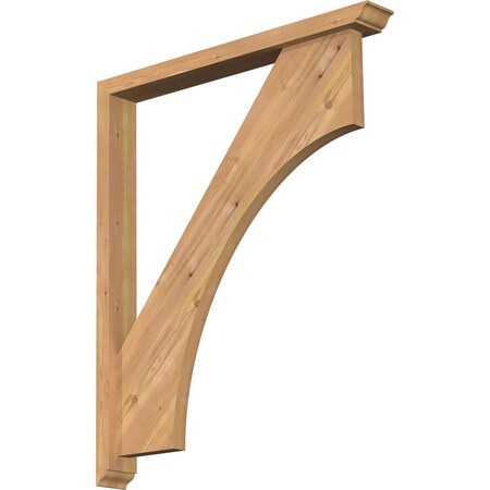 Westlake Traditional Smooth Bracket W/ Offset Brace, Western Red Cedar, 3 1/2W X 30D X 36H